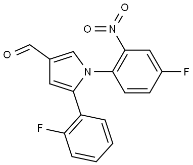 1-(4-fluoro-2-nitrophenyl)-5-(2-fluorophenyl)-1H-pyrrole-3-carbaldehyde Structure