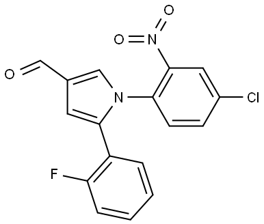 1-(4-chloro-2-nitrophenyl)-5-(2-fluorophenyl)-1H-pyrrole-3-carbaldehyde Structure