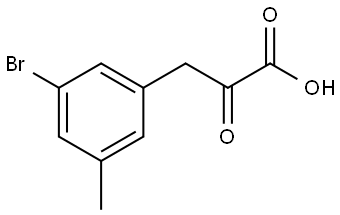 Benzenepropanoic acid, 3-bromo-5-methyl-α-oxo- Structure