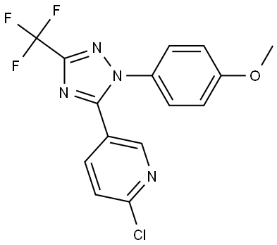 2-chloro-5-(1-(4-methoxyphenyl)-3-(trifluoromethyl)-1H-1,2,4-triazol-5-yl)pyridine Structure