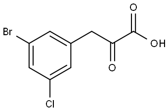 Benzenepropanoic acid, 3-bromo-5-chloro-α-oxo- Structure