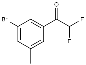 1-(3-Bromo-5-methylphenyl)-2,2-difluoroethanone Structure