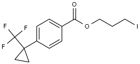 3-iodopropyl 4-(1-(trifluoromethyl)cyclopropyl)benzoate Structure