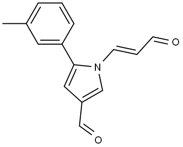 (E)-1-(3-oxoprop-1-en-1-yl)-5-(m-tolyl)-1H-pyrrole-3-carbaldehyde Structure