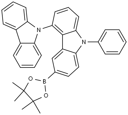 4,9′-Bi-9H-carbazole, 9-phenyl-6-(4,4,5,5-tetramethyl-1,3,2-dioxaborolan-2-yl)- Structure