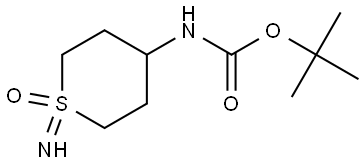 tert-butyl N-(1-imino-1-oxo-1lambda6-thian-4-yl)carbamate Structure