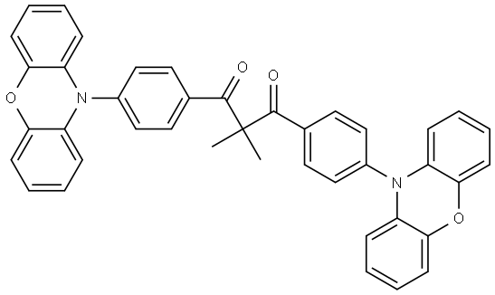 1,3-bis(4-(10H-phenoxazin-10-yl)phenyl)-2,2-dimethylpropane-1,3-dione Structure