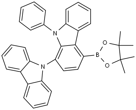 1,9′-Bi-9H-carbazole, 9-phenyl-4-(4,4,5,5-tetramethyl-1,3,2-dioxaborolan-2-yl)- Structure