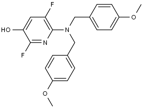 6-[bis[(4-methoxyphenyl)methyl]amino]-2,5-difluoro-pyridi n-3-ol Structure