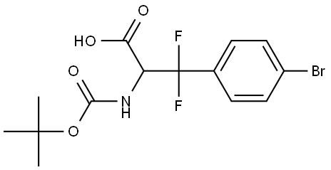 Phenylalanine, 4-bromo-N-[(1,1-dimethylethoxy)carbonyl]-β,β-difluoro- Structure