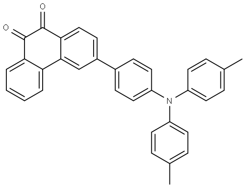 9,10-Phenanthrenedione, 3-[4-[bis(4-methylphenyl)amino]phenyl]- Structure