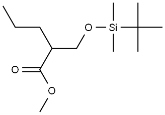 Pentanoic acid, 2-[[[(1,1-dimethylethyl)dimethylsilyl]oxy]methyl]-, methyl ester Structure