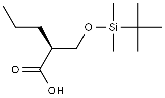 Pentanoic acid, 2-[[[(1,1-dimethylethyl)dimethylsilyl]oxy]methyl]-, (2S)- Structure