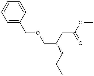 Hexanoic acid, 3-[(phenylmethoxy)methyl]-, methyl ester, (3S)- Structure