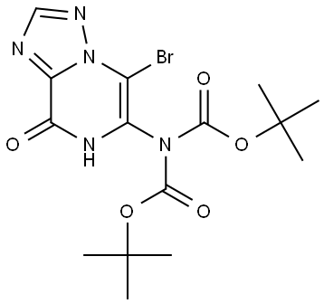 6-[Bis(Boc)amino]-5-bromo-[1,2,4]triazolo[1,5-a]pyrazin-8-ol Structure