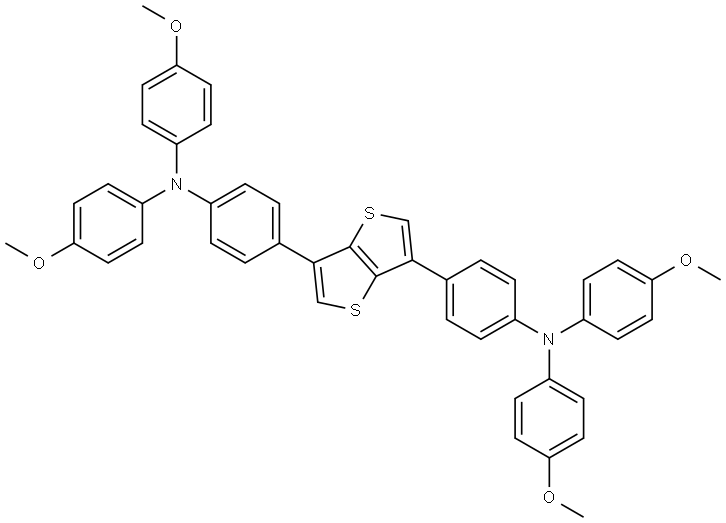 4,4'-(thieno[3,2-b]thiophene-3,6-diyl)bis(N,N-bis(4-methoxyphenyl)aniline) Structure