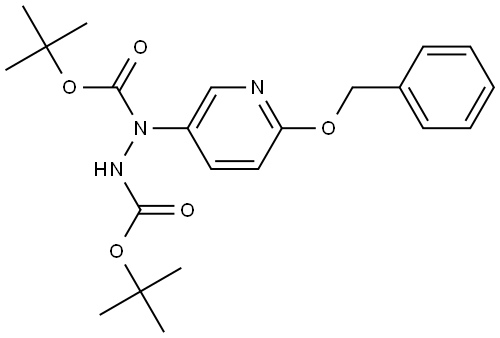 1,2-Bis(1,1-dimethylethyl) 1-[6-(phenylmethoxy)-3-pyridinyl]-1,2-hydrazinedicarb… Structure