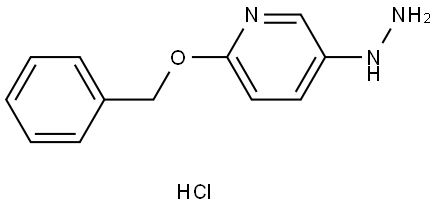 Pyridine, 5-hydrazinyl-2-(phenylmethoxy)-, hydrochloride (1:1) Structure