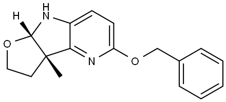 rel-(3aR,8aR)-3,3a,8,8a-Tetrahydro-3a-methyl-5-(phenylmethoxy)-2H-furo[3′,2′:4,5… Structure