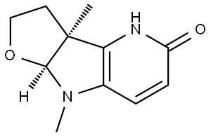 rel-(3aR,8aR)-2,3,3a,4,8,8a-Hexahydro-3a,8-dimethyl-5H-furo[3′,2′:4,5]pyrrolo[3,… Structure