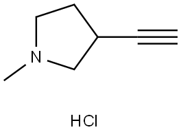 3-ethynyl-1-methylpyrrolidine hydrochloride Structure