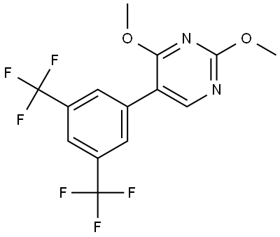 5-[3,5-Bis(trifluoromethyl)phenyl]-2,4-dimethoxypyrimidine Structure