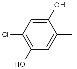 2-Chloro-5-iodo-1,4-benzenediol Structure