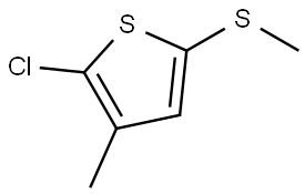 2-chloro-3-methyl-5-(methylthio)thiophene Structure