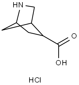 2-azabicyclo[2.2.1] heptane-5-carboxylic acid hydrochloride Structure