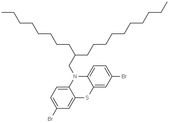 10H-Phenothiazine, 3,7-dibromo-10-(2-octyldodecyl)- Structure