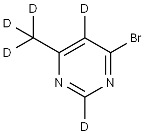 4-bromo-6-(methyl-d3)pyrimidine-2,5-d2 Structure