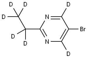5-bromo-2-(ethyl-d5)pyrimidine-4,6-d2 Structure