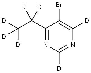 5-bromo-4-(ethyl-d5)pyrimidine-2,6-d2 Structure