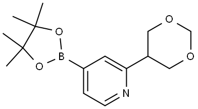 2-(1,3-dioxan-5-yl)-4-(4,4,5,5-tetramethyl-1,3,2-dioxaborolan-2-yl)pyridine Structure