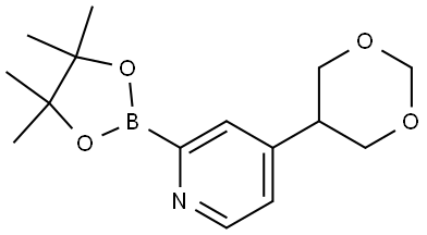 4-(1,3-dioxan-5-yl)-2-(4,4,5,5-tetramethyl-1,3,2-dioxaborolan-2-yl)pyridine Structure