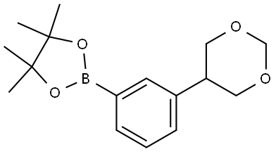 2-(3-(1,3-dioxan-5-yl)phenyl)-4,4,5,5-tetramethyl-1,3,2-dioxaborolane Structure