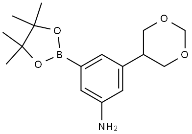 3-(1,3-dioxan-5-yl)-5-(4,4,5,5-tetramethyl-1,3,2-dioxaborolan-2-yl)aniline Structure