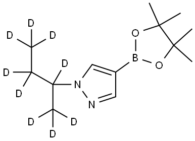1-(butan-2-yl-d9)-4-(4,4,5,5-tetramethyl-1,3,2-dioxaborolan-2-yl)-1H-pyrazole 구조식 이미지