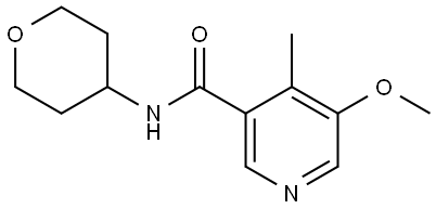 5-Methoxy-4-methyl-N-(tetrahydro-2H-pyran-4-yl)-3-pyridinecarboxamide Structure