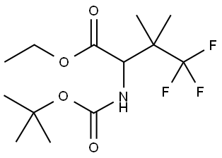 ethyl 2-((tert-butoxycarbonyl)amino)-4,4,4-trifluoro-3,3-dimethylbutanoate Structure