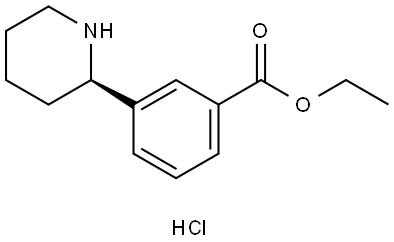 ethyl (R)-3-(piperidin-2-yl)benzoate hydrochloride Structure