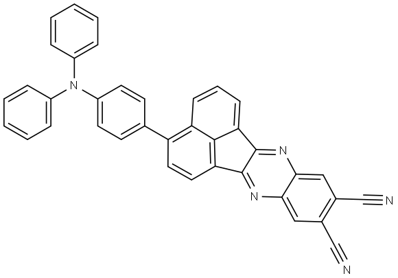 3-(4-(diphenylamino)phenyl)acenaphtho[1,2-b]quinoxaline-9,10-dicarbonitrile Structure