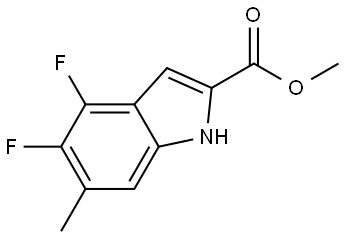 1H-Indole-2-carboxylic acid, 4,5-difluoro-6-methyl-, methyl ester Structure