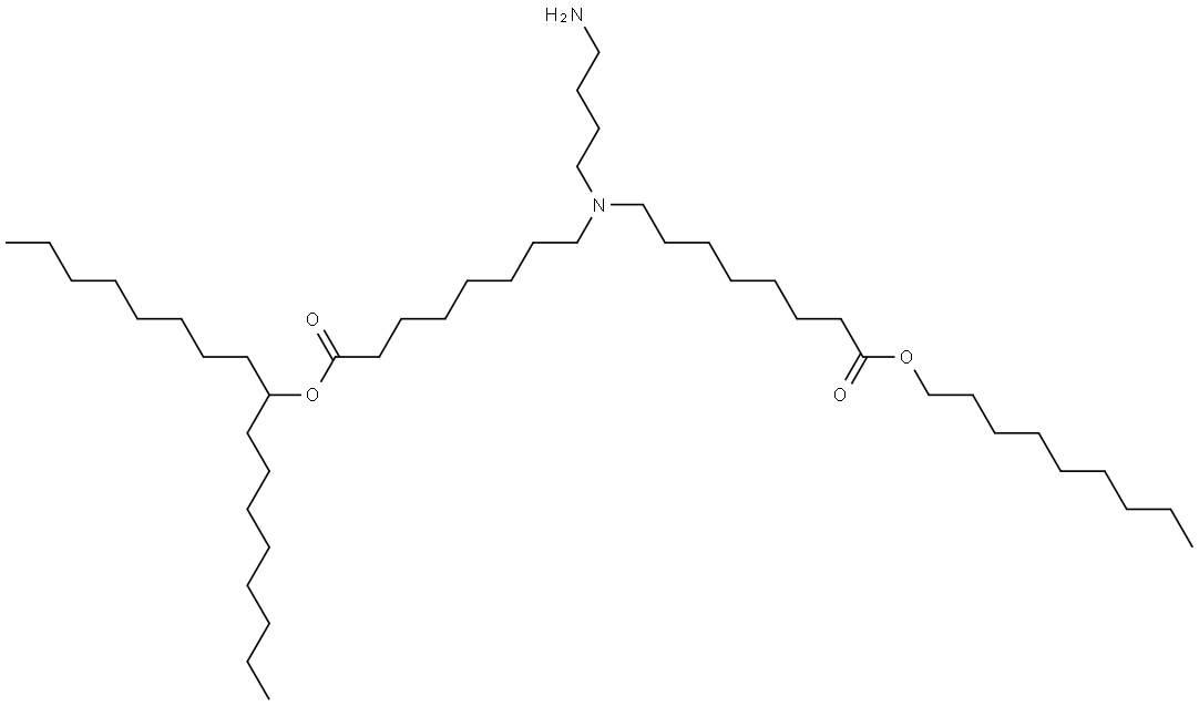 heptadecan-9-yl 8-((4-aminobutyl)(8-(nonyloxy)-8-oxooctyl)amino)octanoate Structure