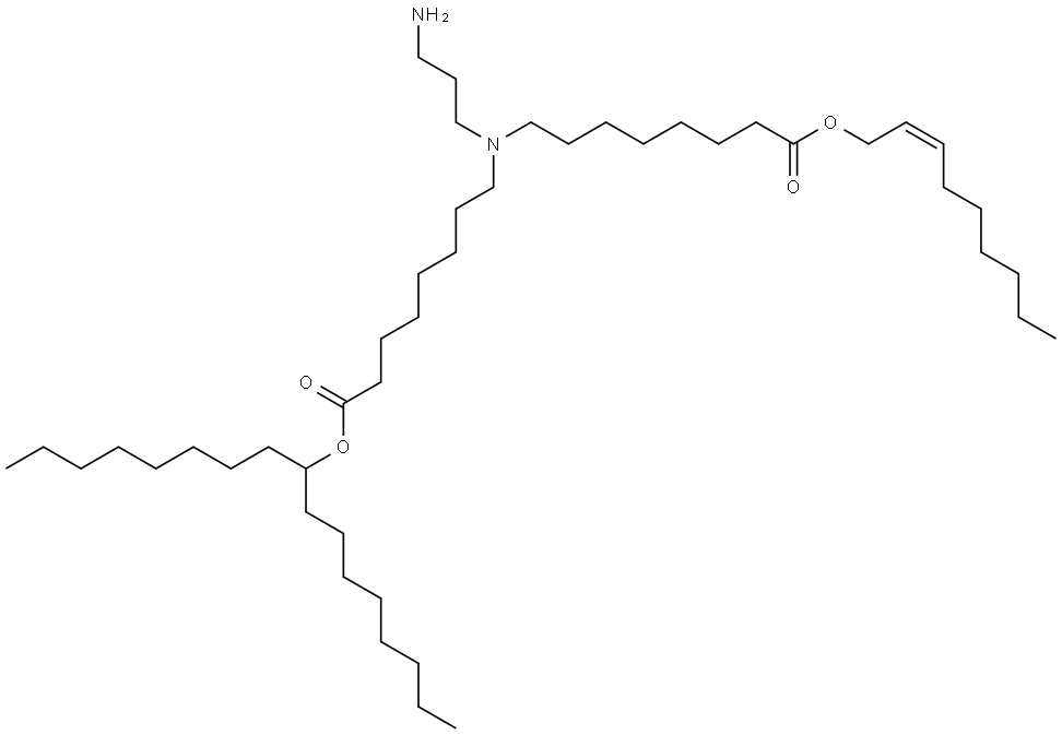 (Z)-heptadecan-9-yl 8-((3-aminopropyl)(8-(non-2-en-1-yloxy)-8-oxooctyl)amino)octanoate Structure