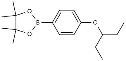 2-[4-(1-Ethylpropoxy)phenyl]-4,4,5,5-tetramethyl-1,3,2-dioxaborolane Structure