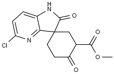 methyl 5'-chloro-2',4-dioxo-1',2'-dihydrospiro[cyclohexane-1,3'-pyrrolo[3,2-b]pyridine]-3-carboxylate Structure