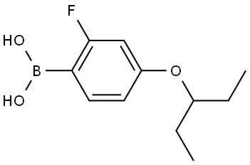 B-[4-(1-Ethylpropoxy)-2-fluorophenyl]boronic acid Structure