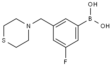 B-[3-Fluoro-5-(4-thiomorpholinylmethyl)phenyl]boronic acid Structure