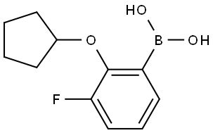 B-[2-(Cyclopentyloxy)-3-fluorophenyl]boronic acid Structure